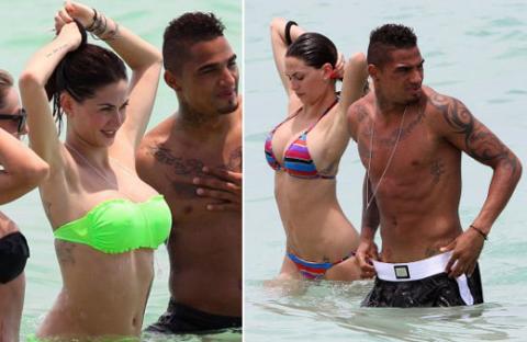 Dập tin đồn bị CR7 tán tỉnh, Melissa đi du hí cùng Boateng