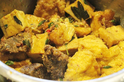 Đậu phụ kho bắp bò